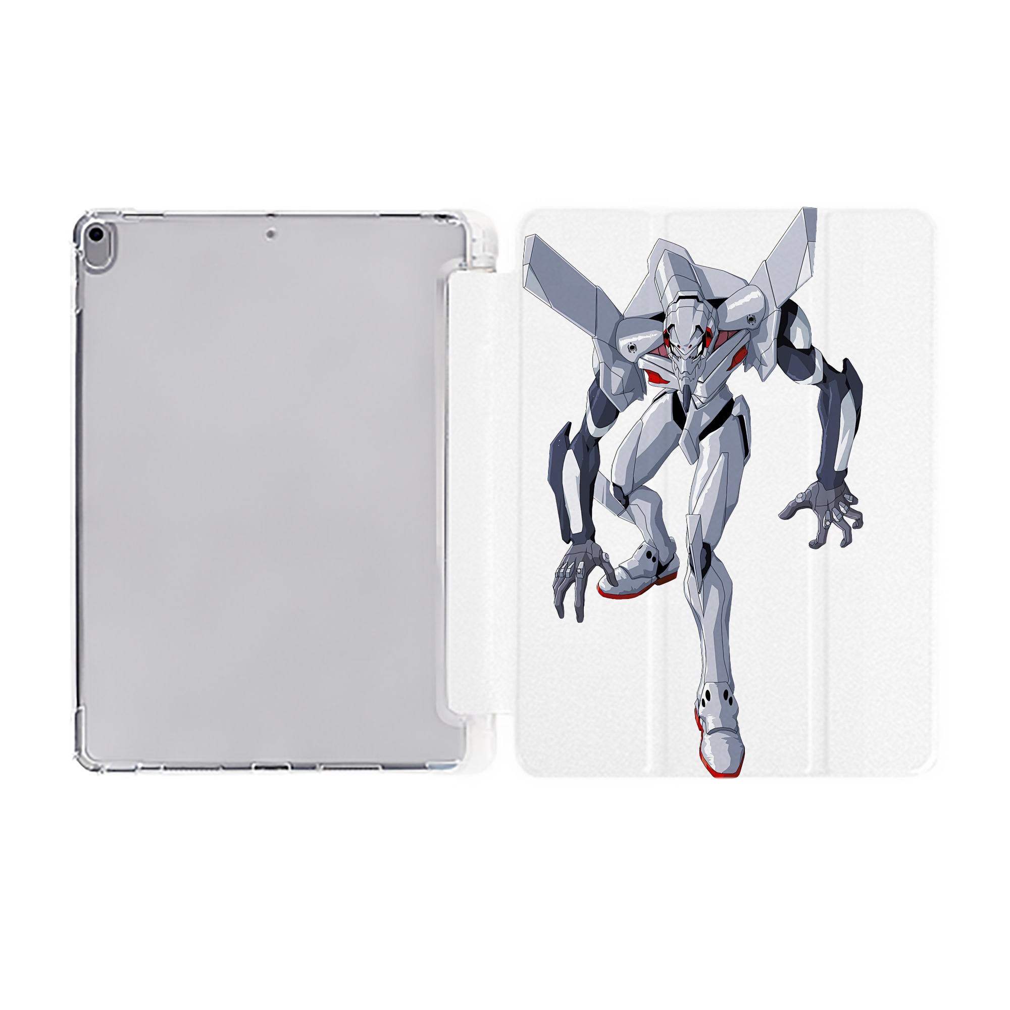 （画像用） EVA 新世紀エヴァンゲリオン IPad ケース ペン収納付き 三つ折りスタンド PUレザー×シリコン 対応機種9.5/10.5/10.9インチ